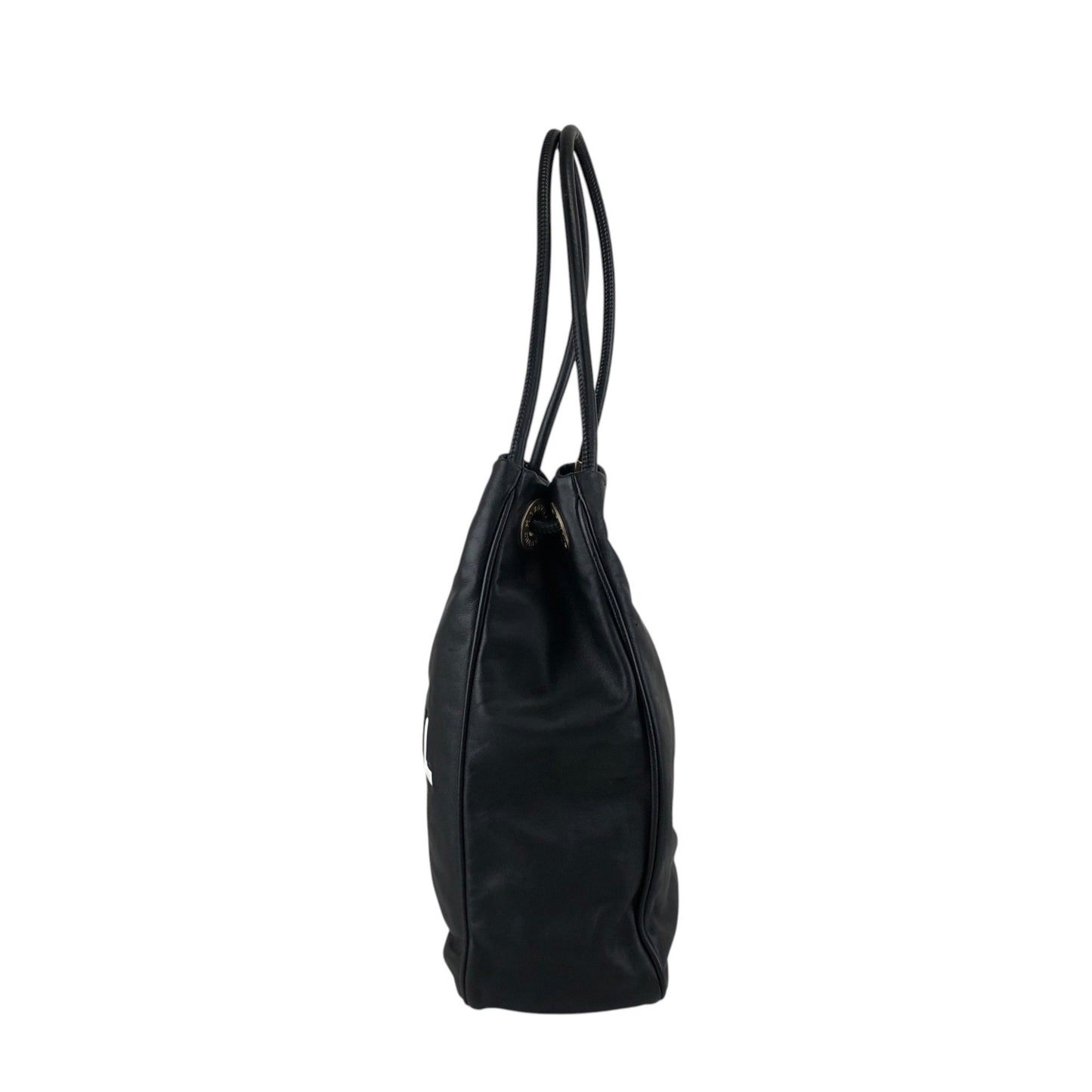 CHANEL Logo Totebag Black Vintage 3raaj5