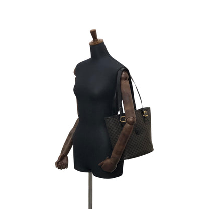CELINE Macadam Blason Handbag Totebag Black Vintage 7r6v3e