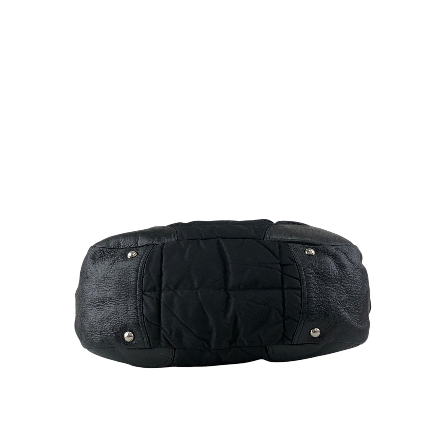 PRADA Logo Shoulder bag Totebag Black Vintage td4ahh