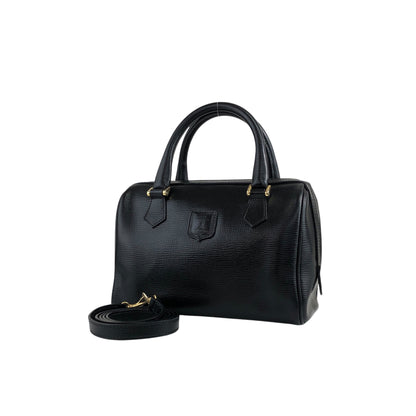CELINE Blason Two-way Boston bag Shoulder bag Black Vintage cju3i5
