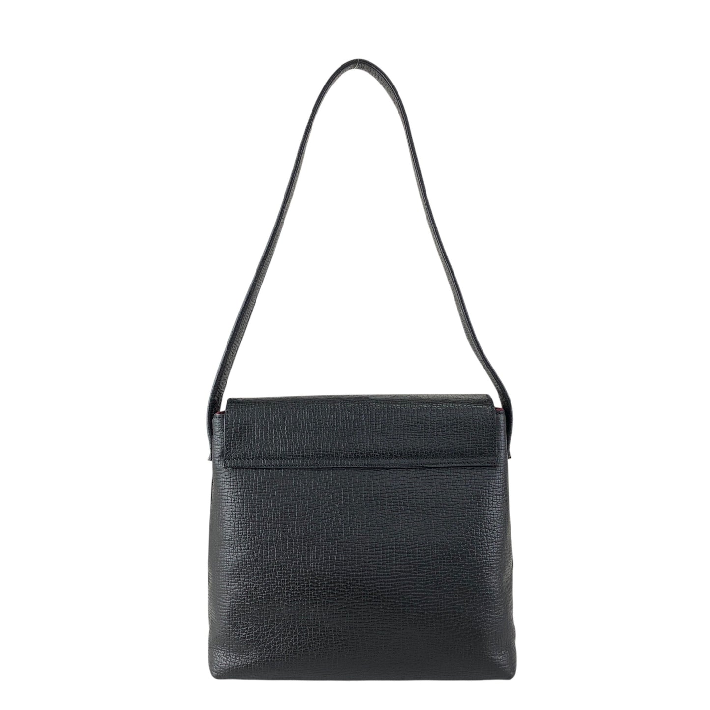 LOEWE Logo Embossed Handbag Shoulder bag Black Vintage rpd54b