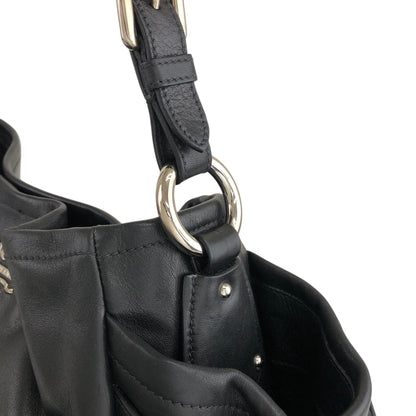 PRADA Logo Handbag Black Vintage 33emnt