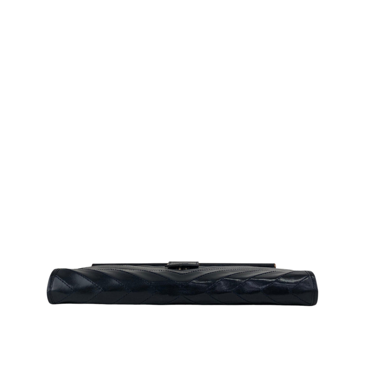 Yves Saint Laurent YSL Logo Clutch bag Navy Vintage j5mjwb
