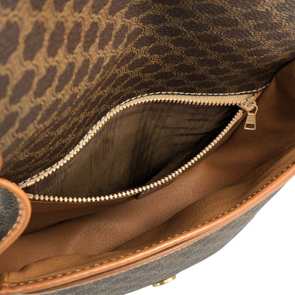 CELINE Macadam Blason Shoulder bag Brown Vintage uuvwb7