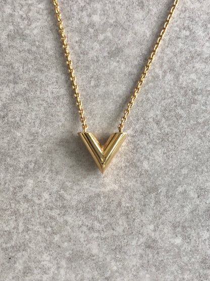LOUIS VUITTON Necklace Gold Vintage rjpzsp