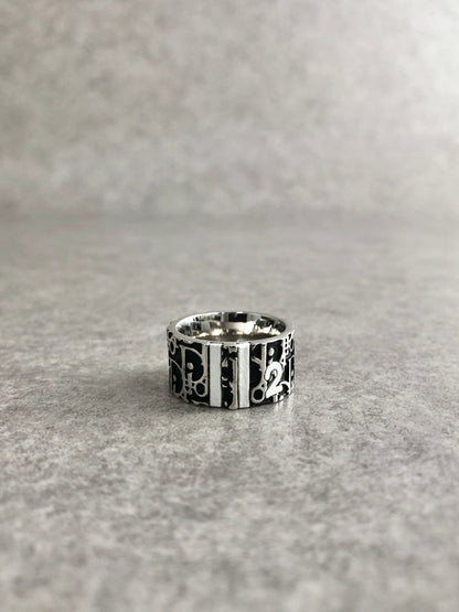 Christian Dior Trotter Ring Black Vintage 25jy2b