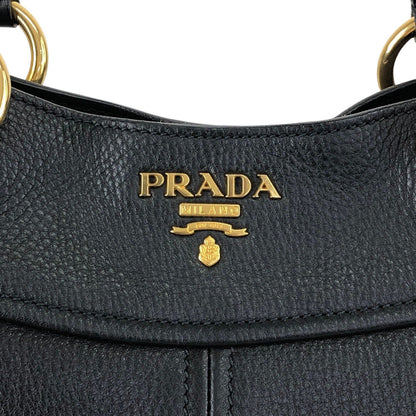 PRADA Logo Handbag Black Vintage 8mhtj6