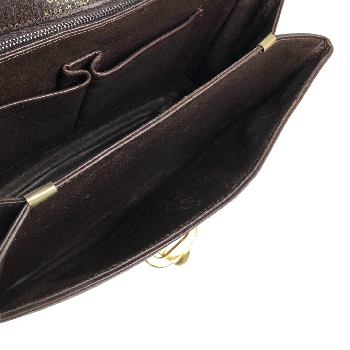 CELINE Triomphe Horse Carriage Shoulder bag Brown Vintage thyd2h