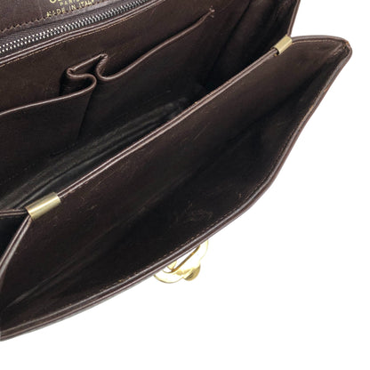 CELINE Triomphe Horse Carriage Shoulder bag Brown Vintage thyd2h