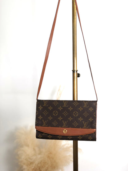 LOUIS VUITTON Monogram Shoulder bag Brown Vintage yz6dcp