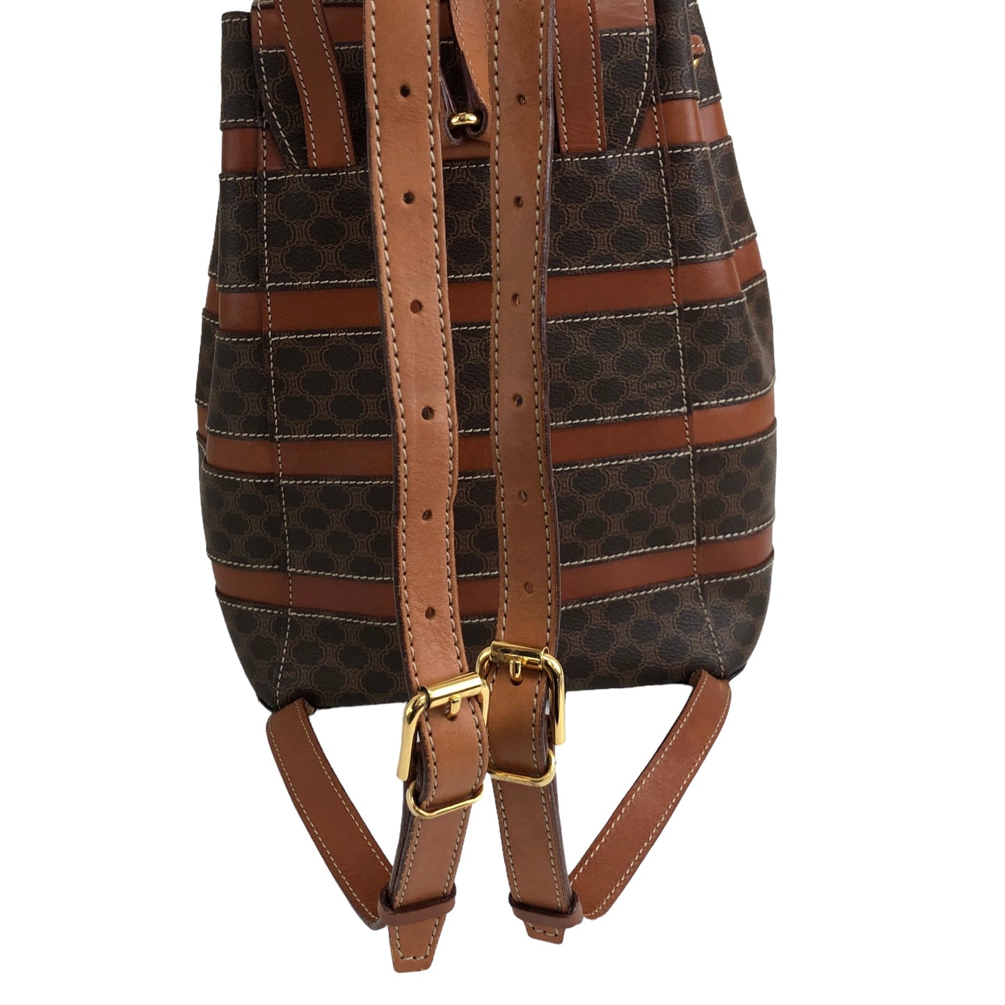 CELINE Macadam Backpack Brown Vintage nfrfxz