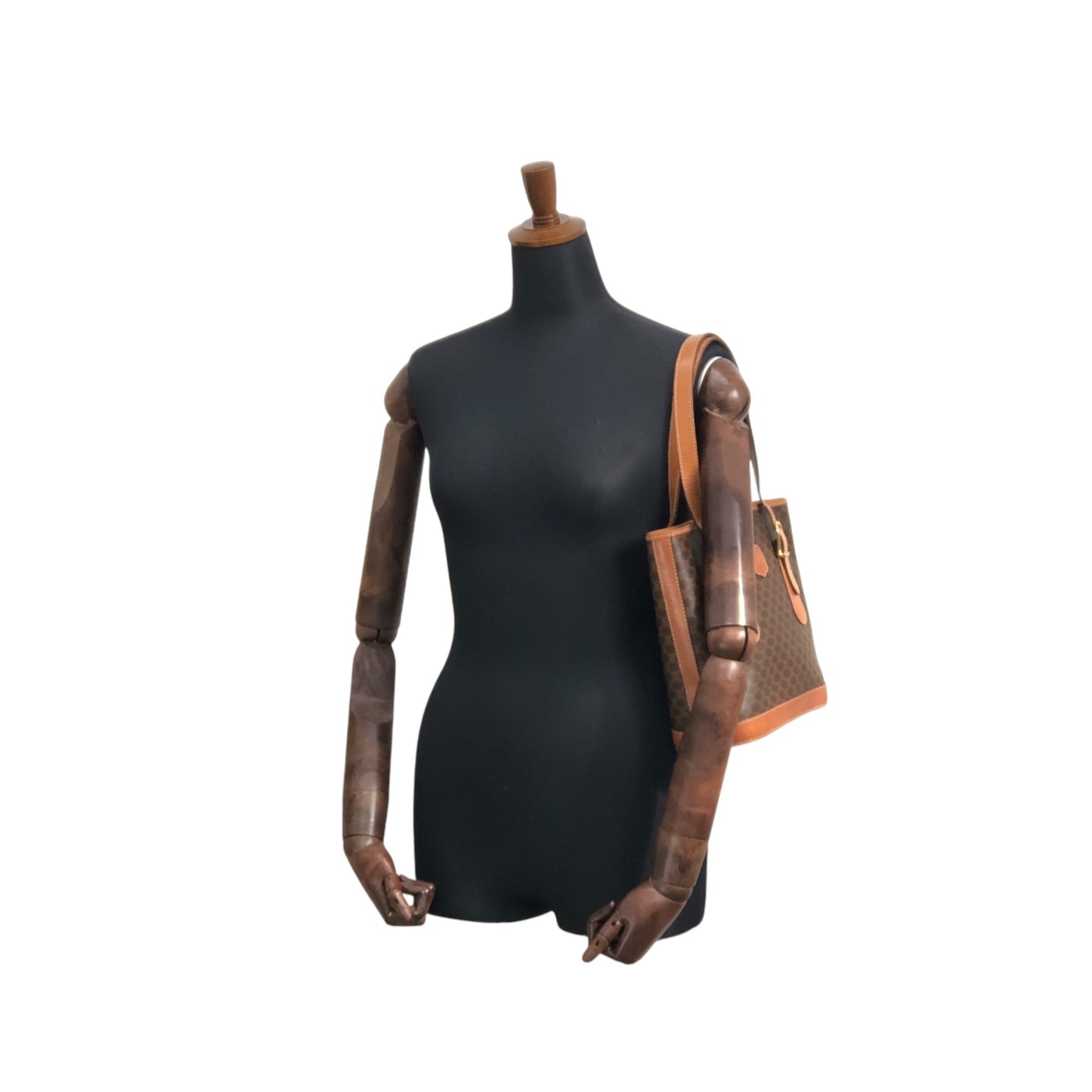 CELINE Macadam  Blason Handbag Totebag Brown Vintage 6gr8j7