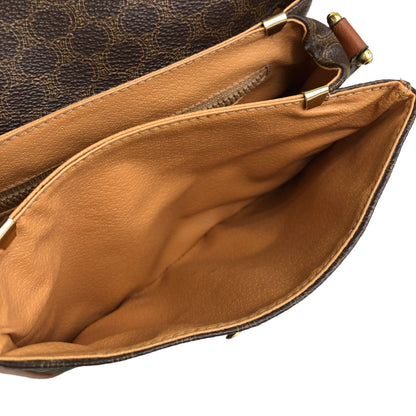 CELINE Macadam Triomphe Shoulder bag Brown Vintage 8c7giv