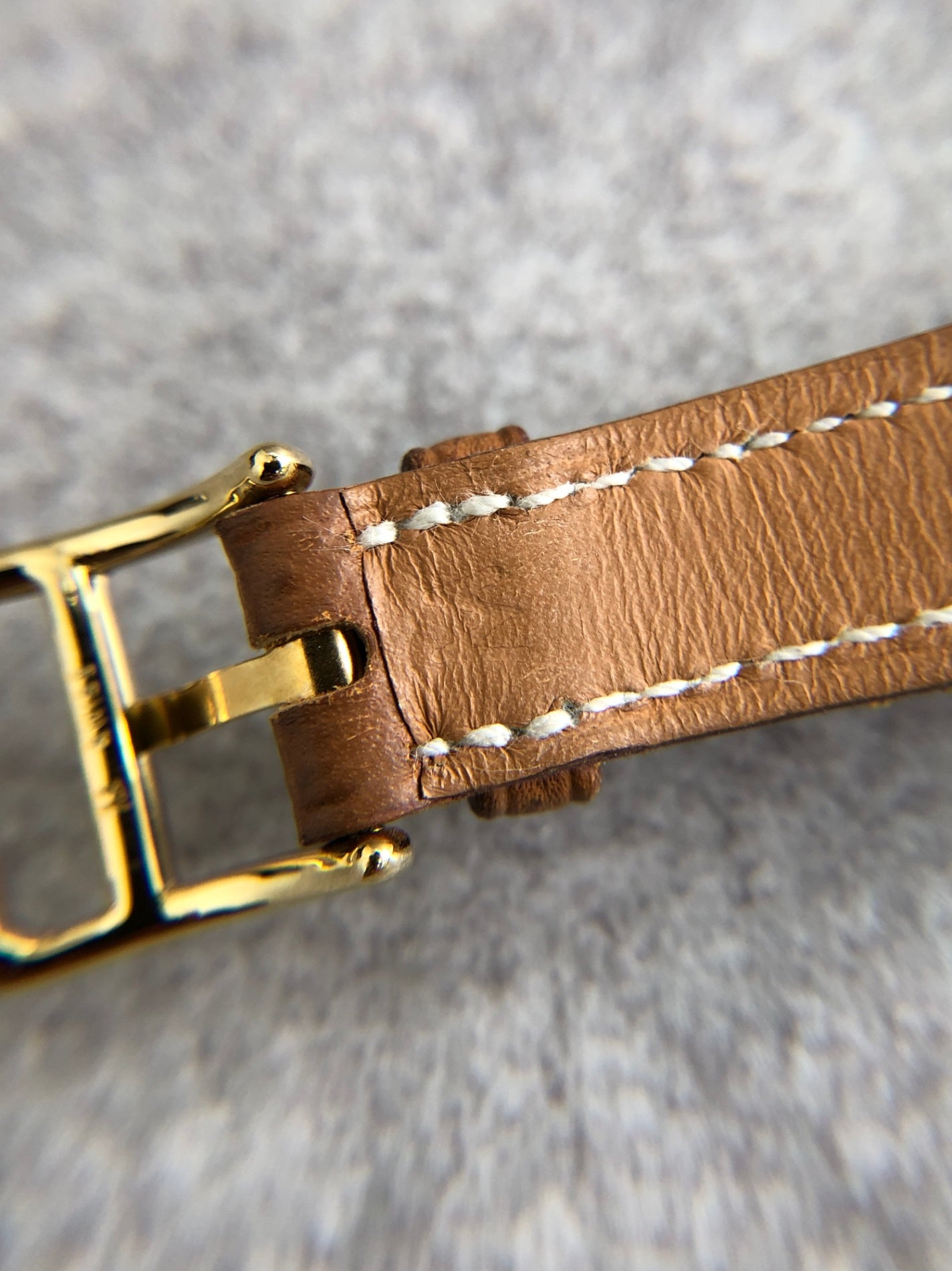 HERMES Quartz Watch Brown Vintage 6kuddk