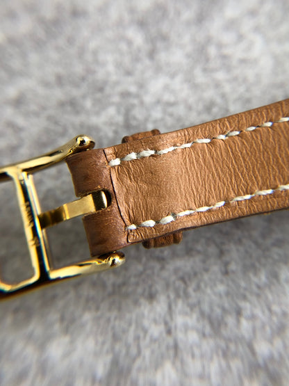 HERMES Quartz Watch Brown Vintage 6kuddk