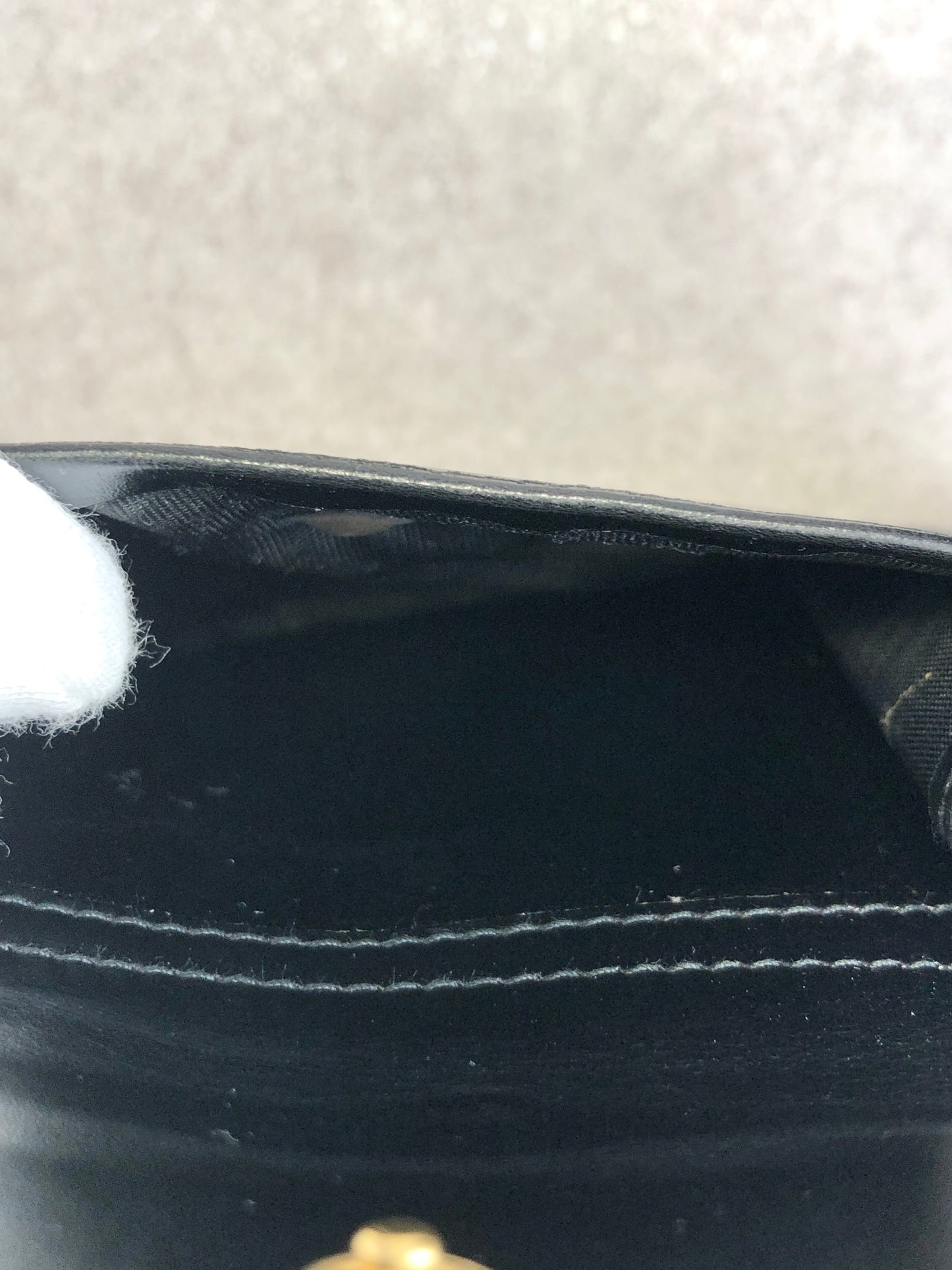 CELINE Macadam Folded Wallet Black Vintage khb5t3