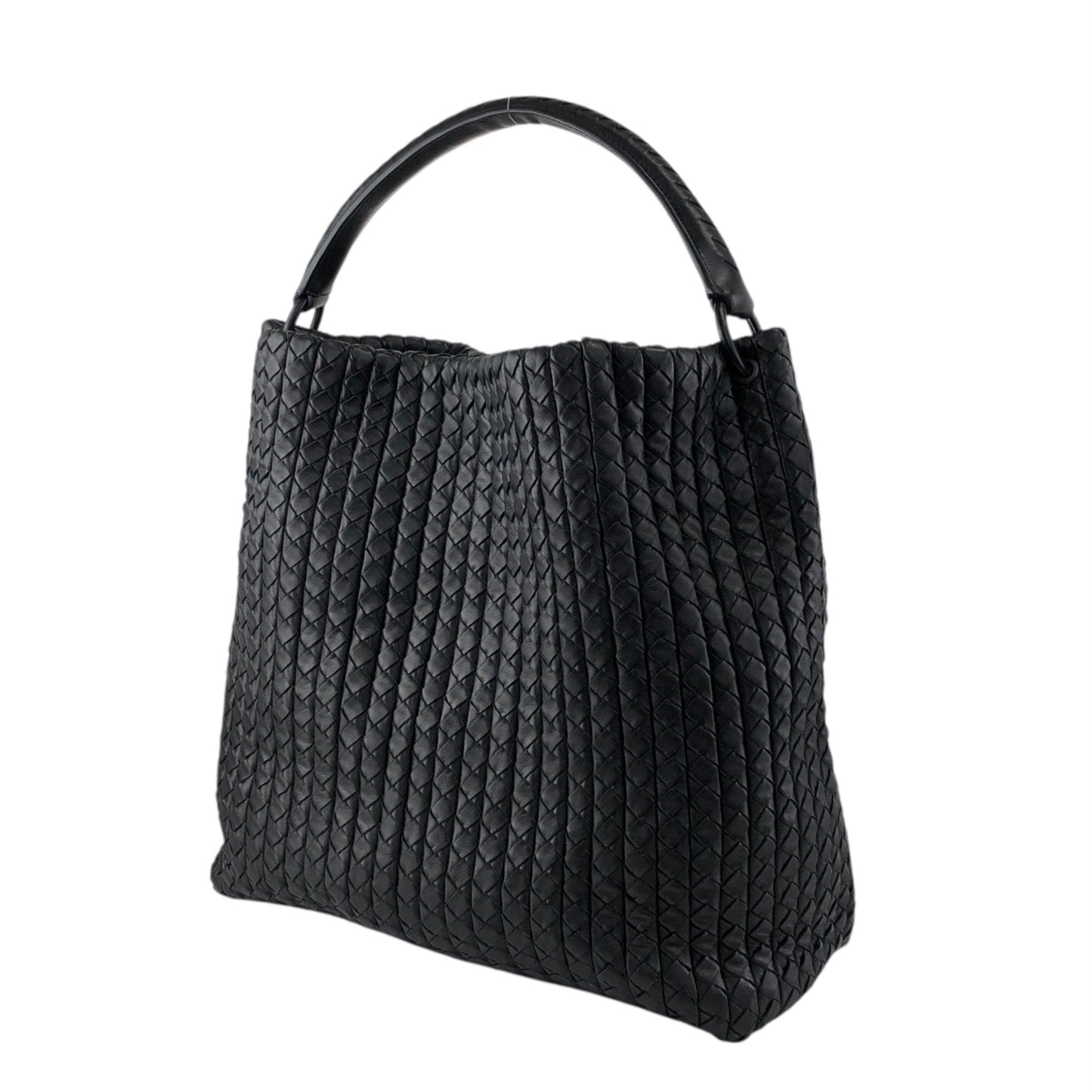 Bottega Veneta Intrecciato Handbag Black Vintage 5bnku4