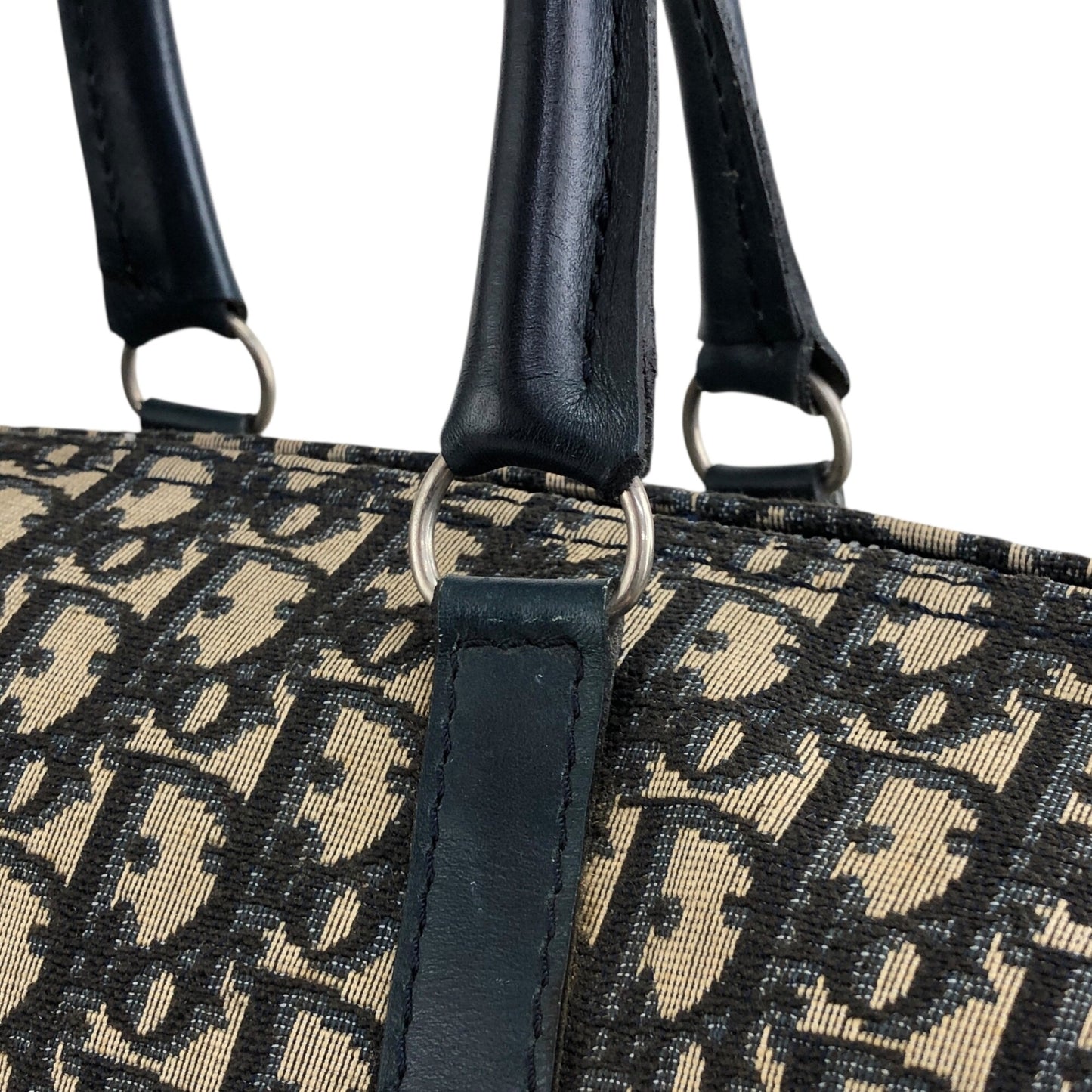 Christian Dior Trotter Handbag Boston bag Navy Vintage fw6xn6