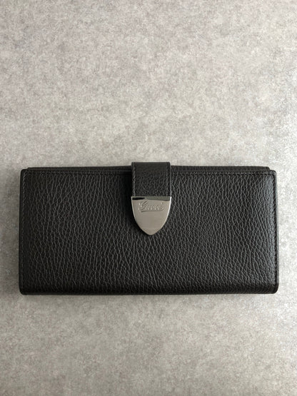GUCCI Logo Long Wallet Brown Vintage aw4six