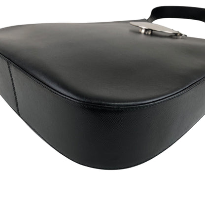 Salvatore Ferragamo Gancini Shoulder bag Hobobag Black Vintage ph7xes