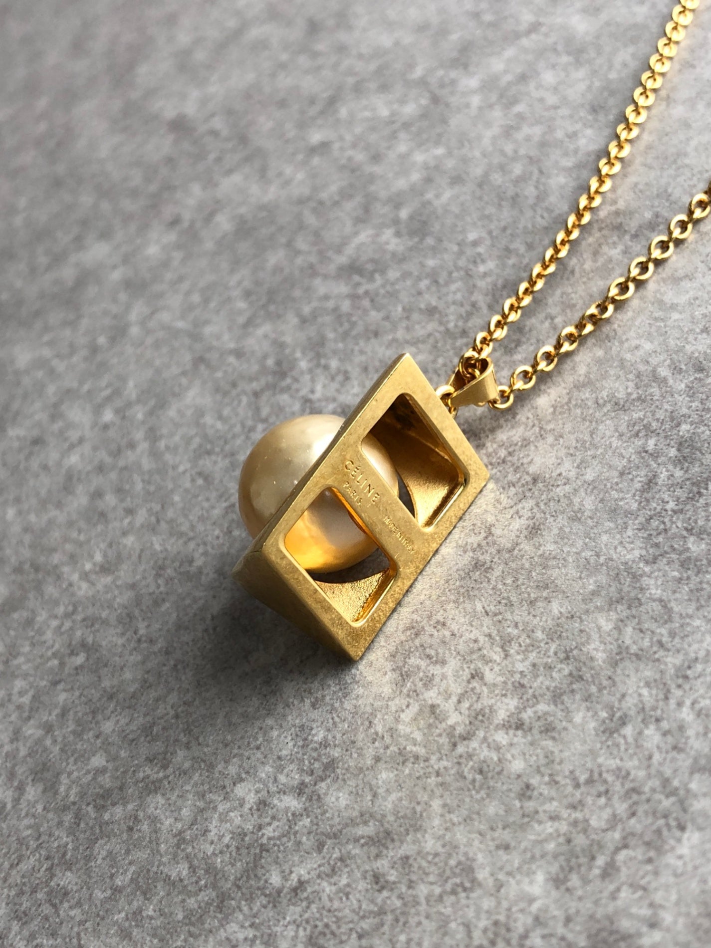 CELINE Necklace Gold Vintage wvwthd