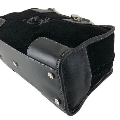 LOEWE Amazona28 Small Boston bag Handbag Black Vintage cbreh6