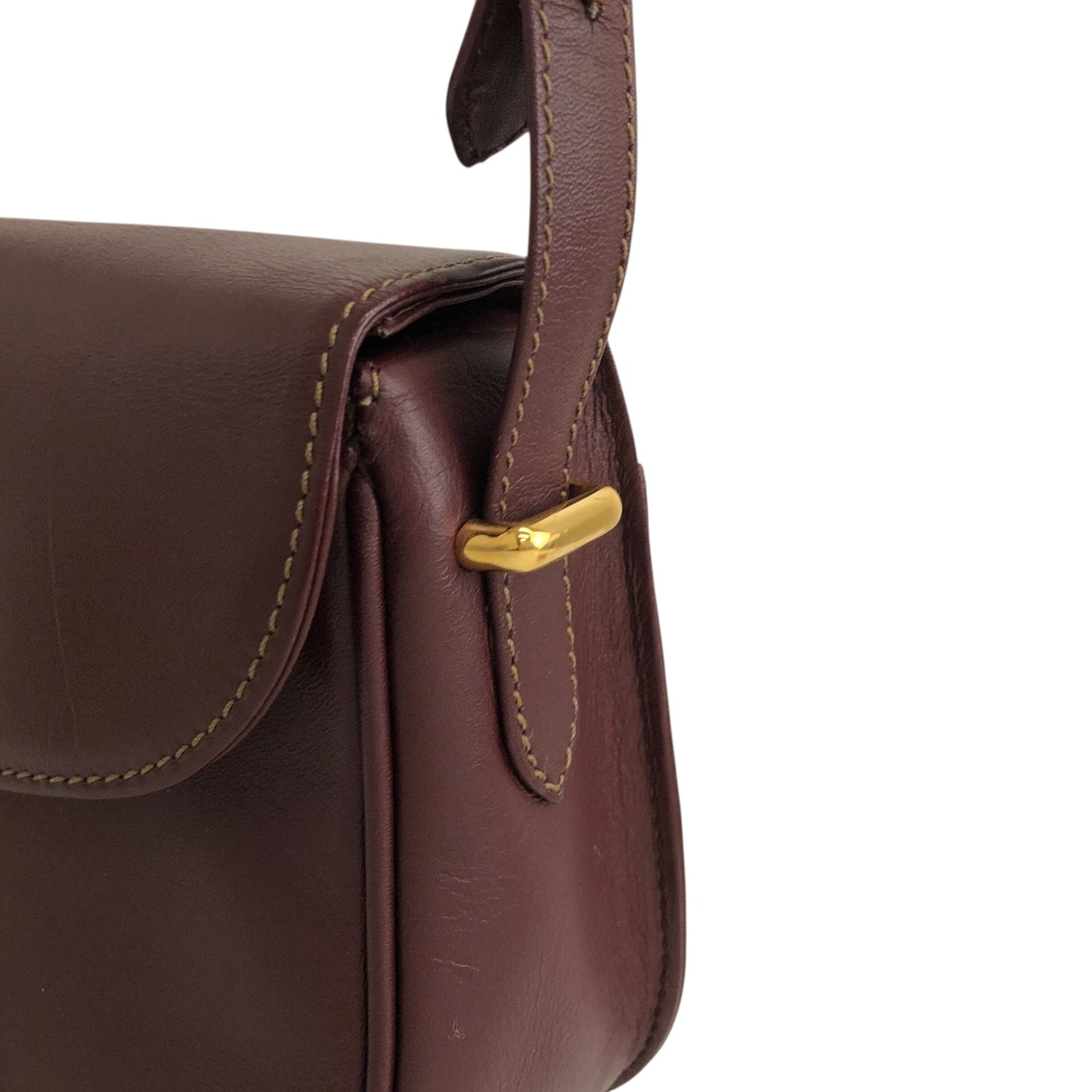 Cartier Front Buckle Shoulder bag Bordeaux Vintage vtcync