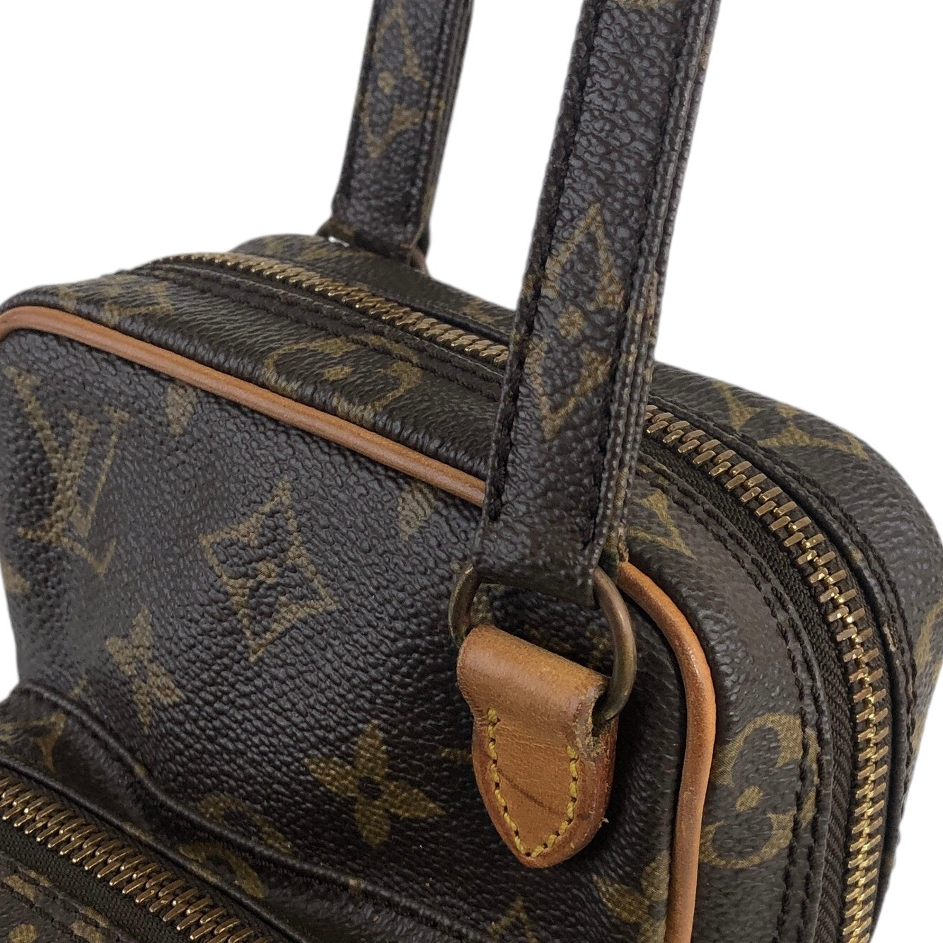 LOUIS VUITTON Monogram Shoulder bag Brown Vintage y5ytbv