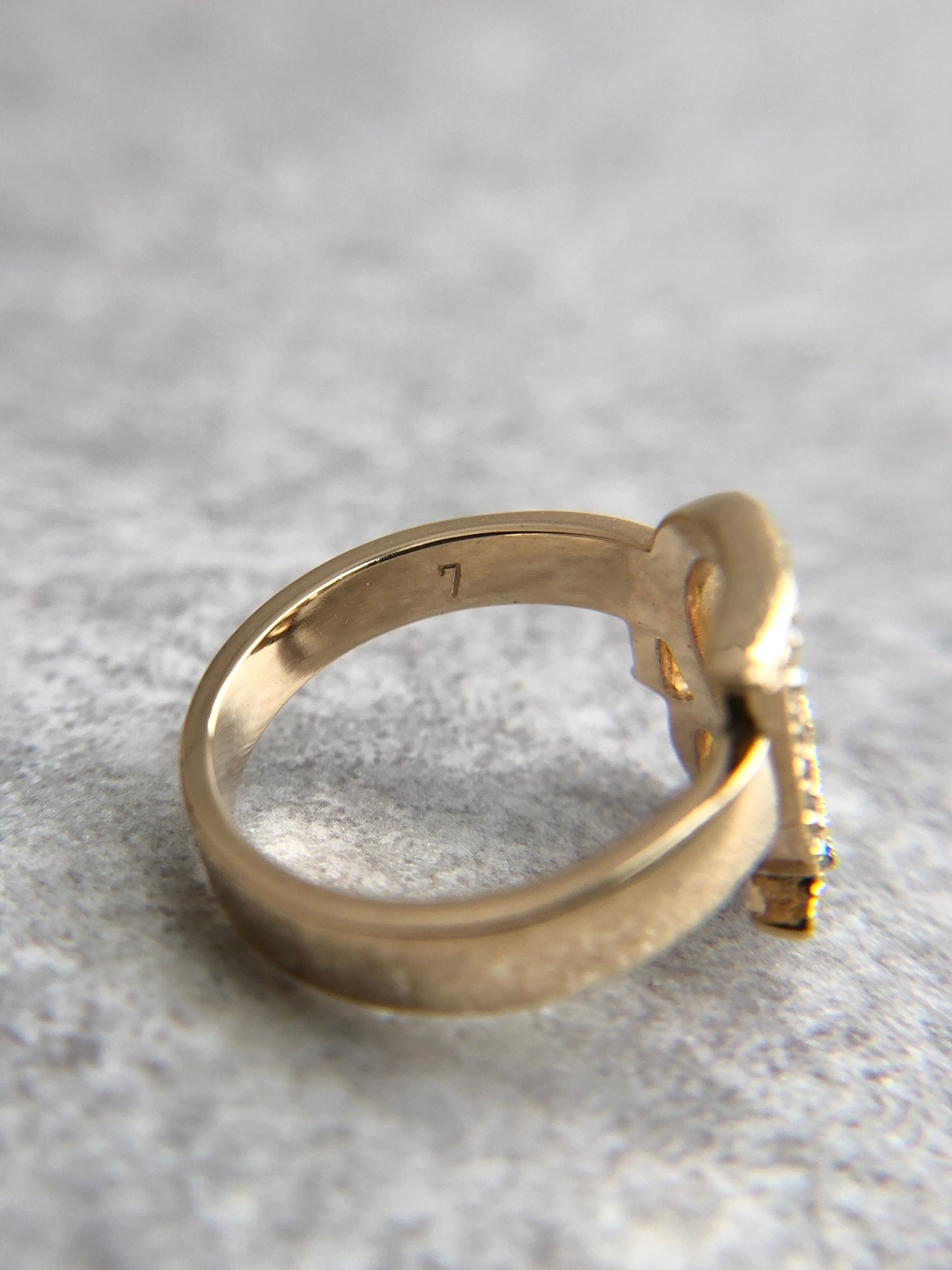 Christian Dior Logo Motif Ring Gold Vintage ynuevd