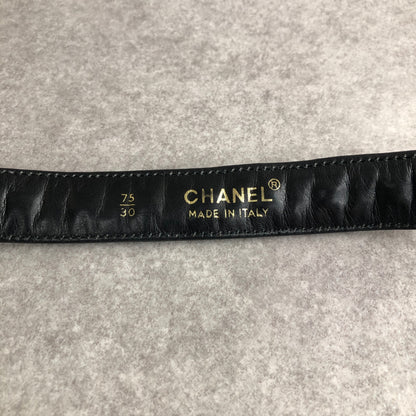 CHANEL Matelasse Belt Black Vintage h4ignw