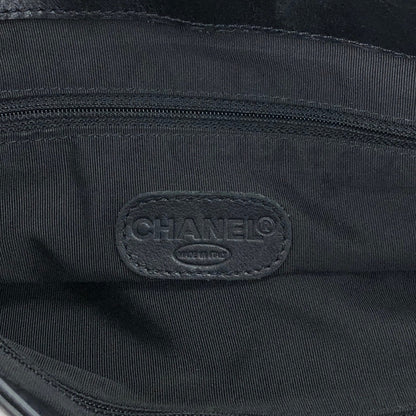 CHANEL Logo Handbag Totebag Black Vintage 6vtcfe