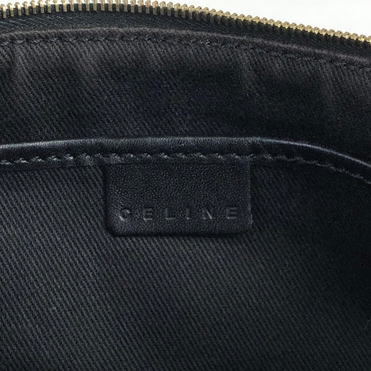 CELINE Macadam Shoulder bag Hobobag Black Vintage ru757b