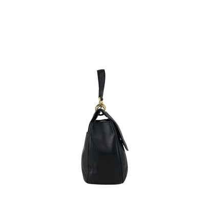 CELINE Two-way Handbag Shoulder bag Black Vintage uezhmr