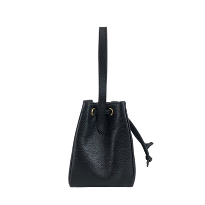 Christian Dior CD Logo Drawstring Small Handbag Black Vintage 8u4aph