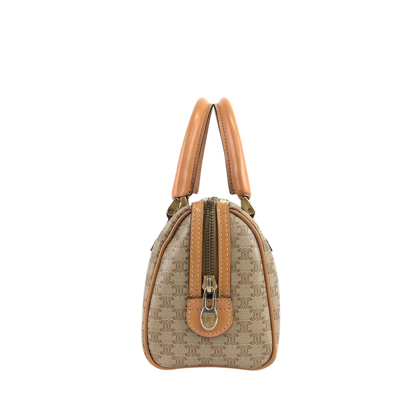 CELINE Macadam Two-way Handbag Shoulder bag Beige Vintage f3hr3k