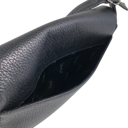 Yves Saint Laurent Logo Shoulder bag Black Vintage rpj32s