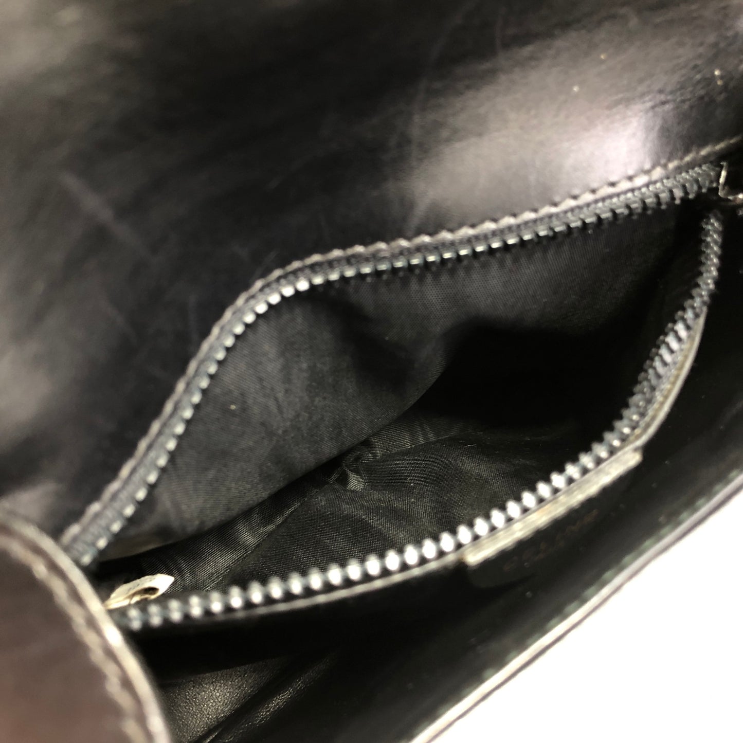 CELINE Horse Bit Shoulder bag Black Vintage h2xzmg