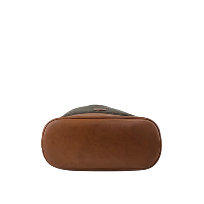 CELINE Macadam Blason Drawstring Shoulder bag Brown Vintage ywg4rj