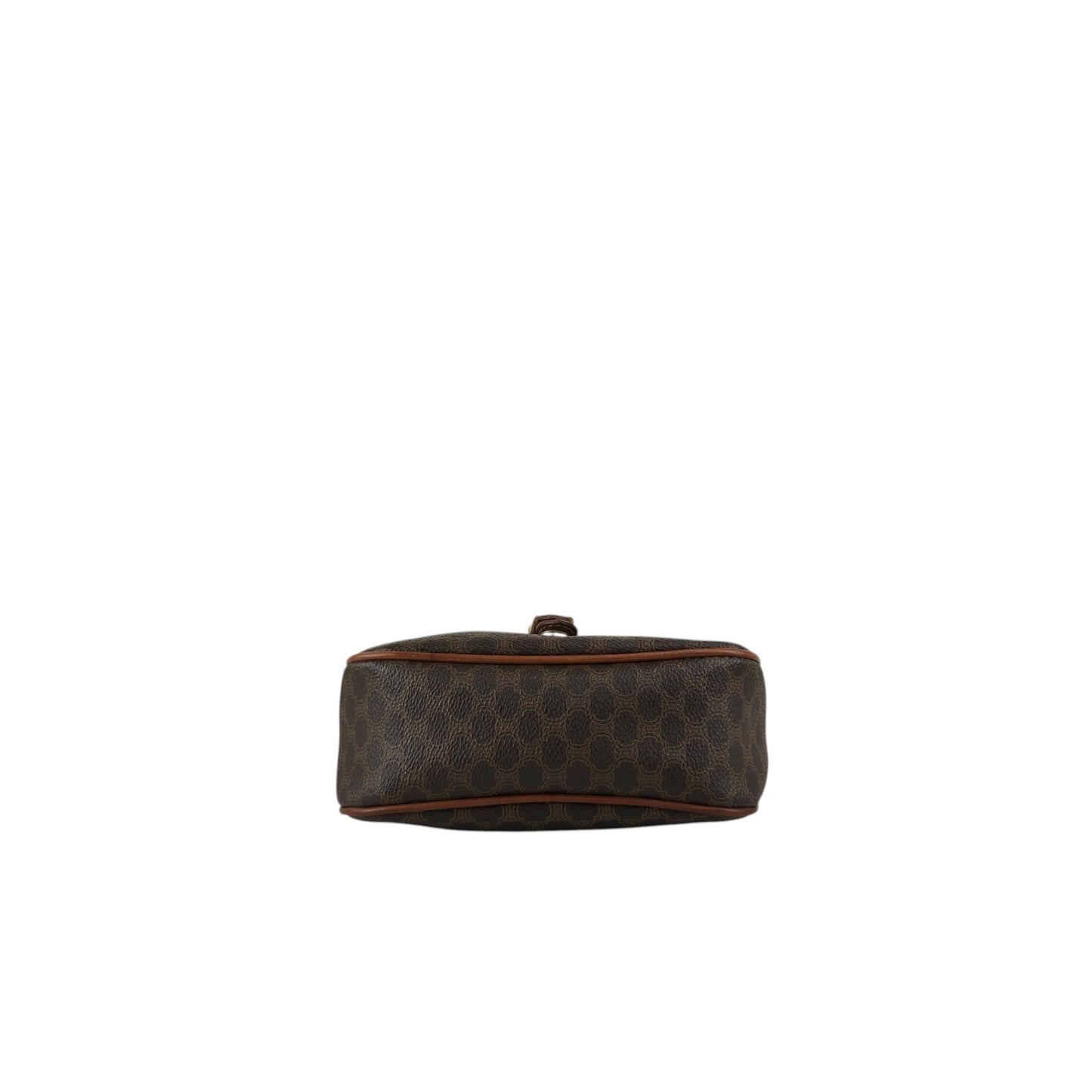 CELINE Macadam Front Buckle Shoulder bag Brown Vintage hkdpre