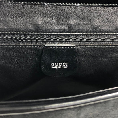 GUCCI Logo Shoulder bag Black Vintage v7uzb2