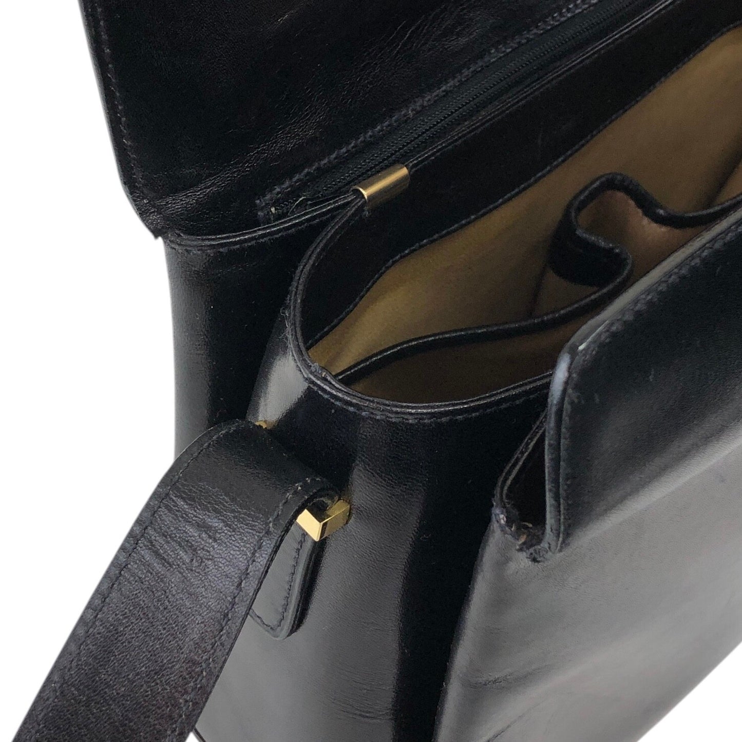 CELINE Blason Shoulder bag Black Vintage jvmcjz