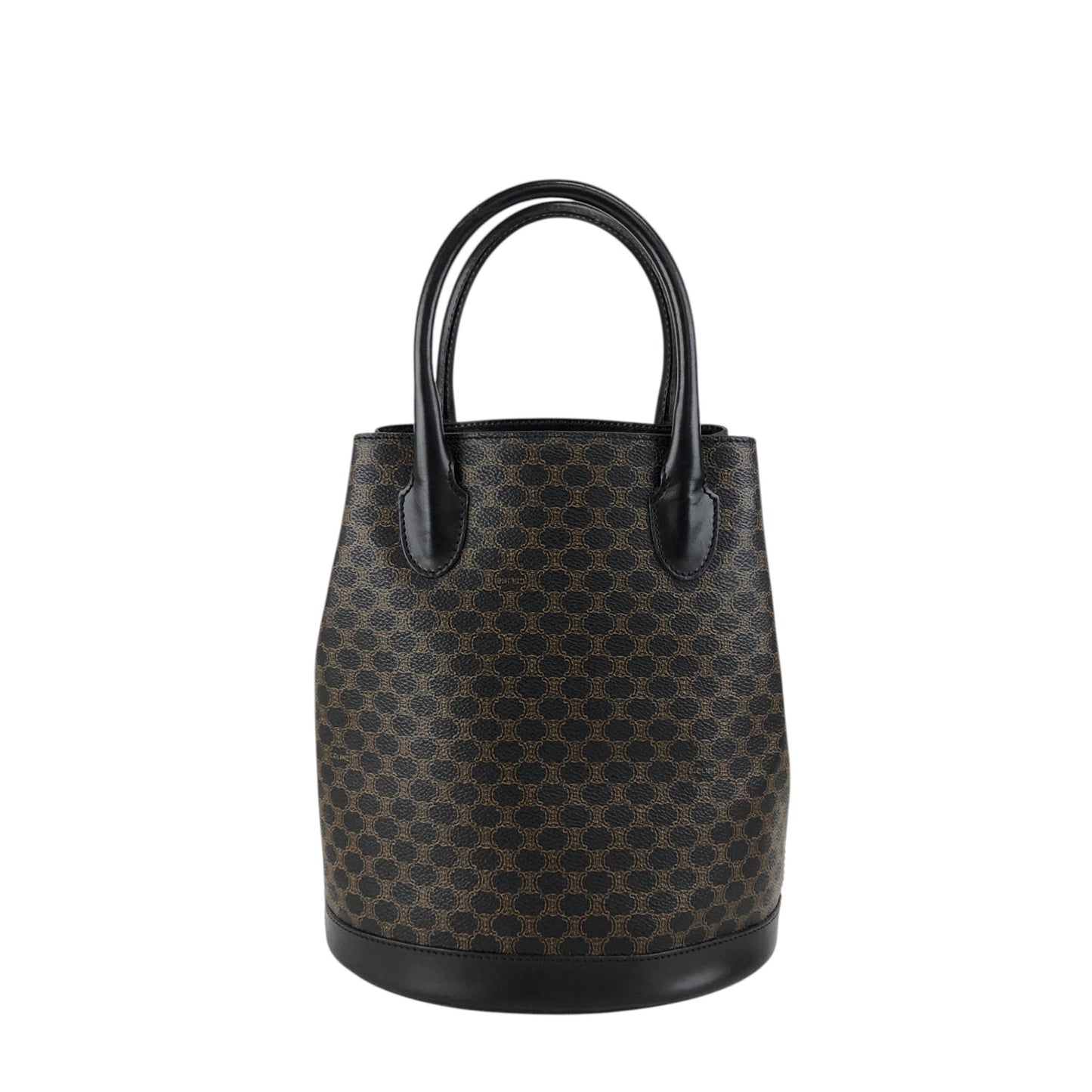 CELINE Macadam Blason Handbag Totebag Black Vintage ypkjyr
