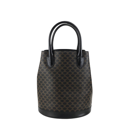 CELINE Macadam Blason Handbag Totebag Black Vintage ypkjyr
