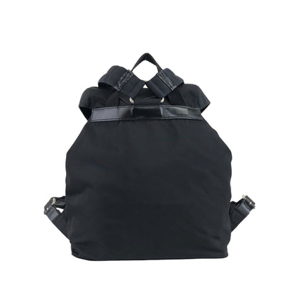 PRADA Triangle Logo Double Pocket Backpack Black Vintage u4u7vk