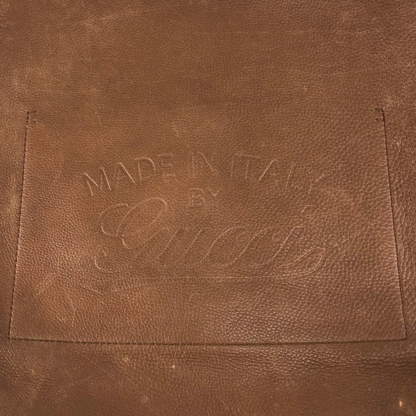 GUCCI Logo Embossed Totebag Brown Vintage 7tbu4m