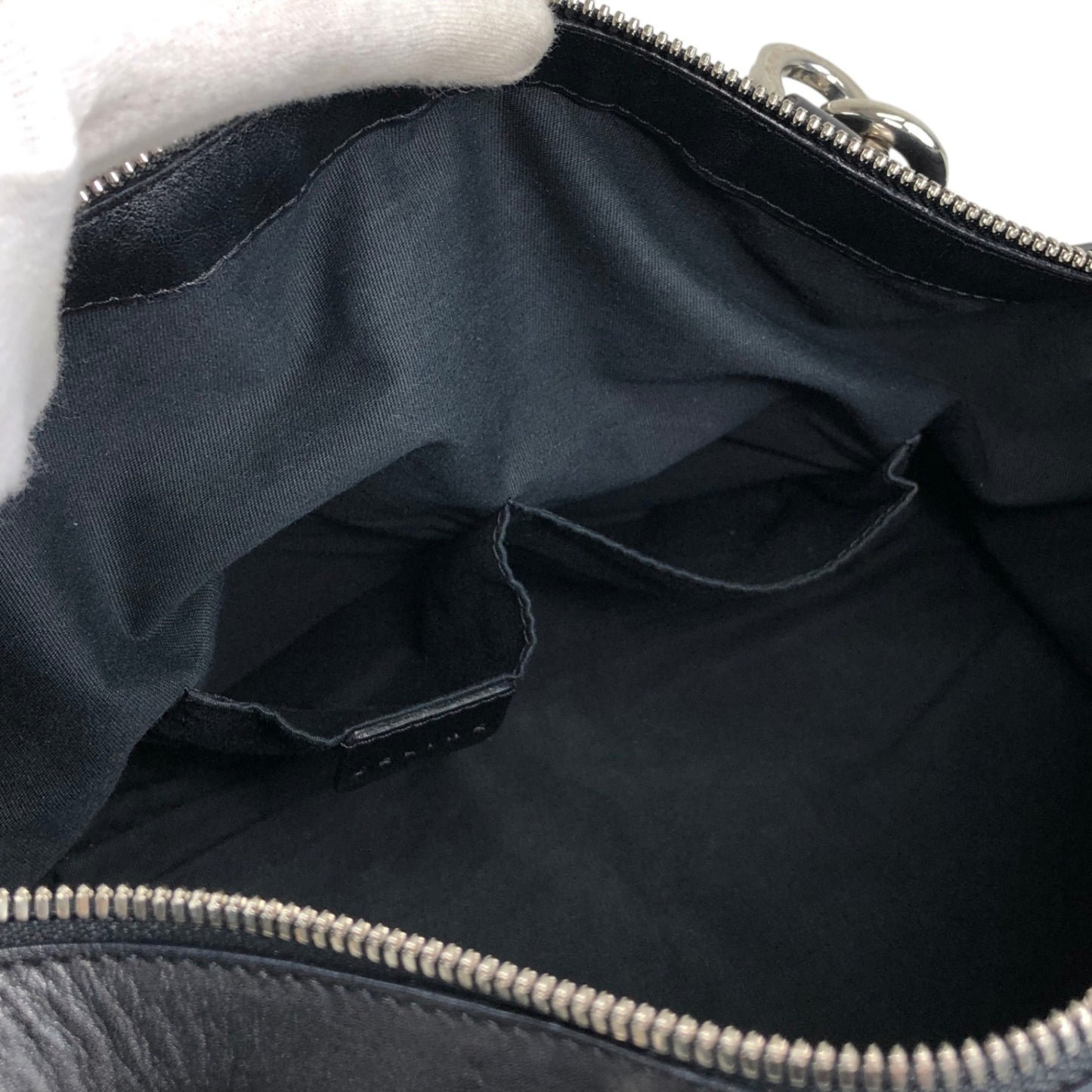 CELINE Blason Shoulder bag Black Vintage ftjas7