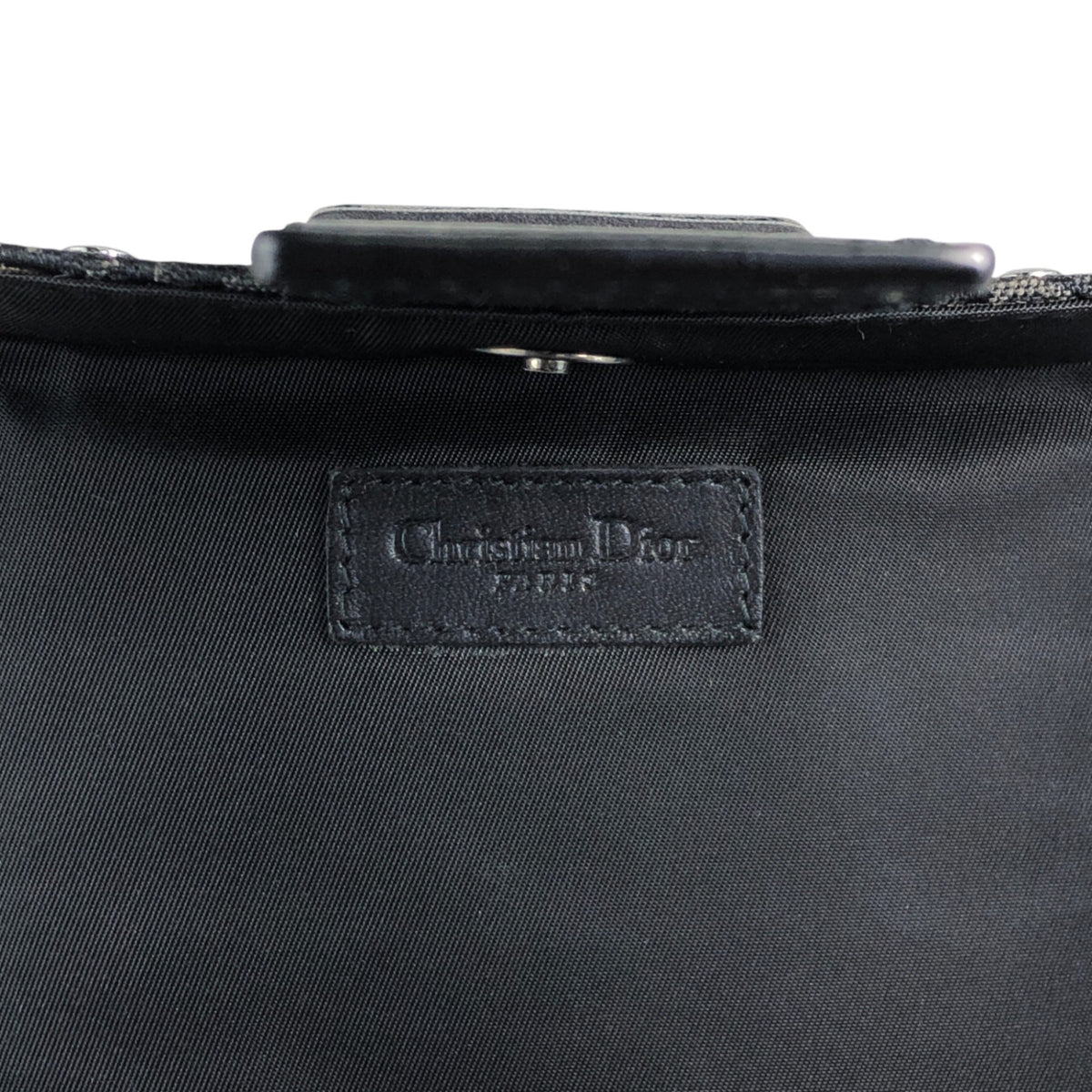 Christian Dior Logo Trotter Small Handbag Vanity bag Black Vintage kebsei