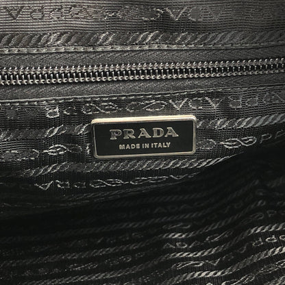 PRADA Triangle Logo Double Pocket Shoulder bag Black BT0500 Vintage rz5abz