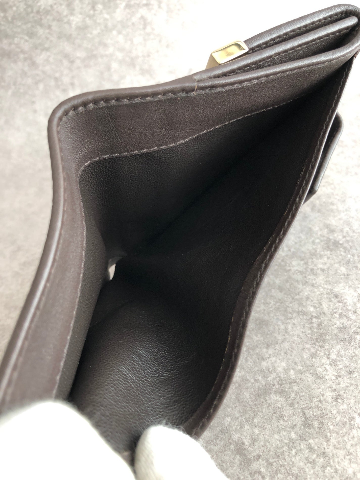 GUCCI GG Canvas Folded Wallet Beige Vintage phhryh