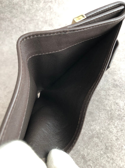GUCCI GG Canvas Folded Wallet Beige Vintage phhryh